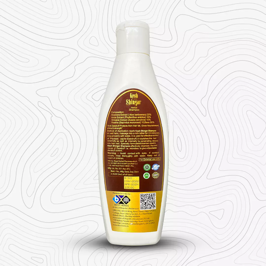 Kesh Shingar Herbal Shampoo 200ml Back Side